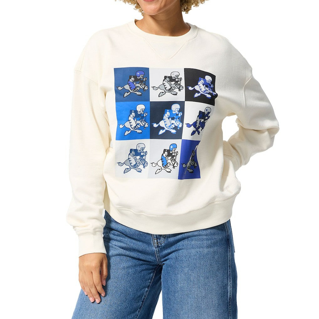 Dallas Cowboys Terez Unisex Technicolor Crewneck Sweatshirt White | NFL