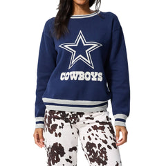 Dallas Cowboys Terez Unisex Logo Crew Neck Sweater Navy | NFL