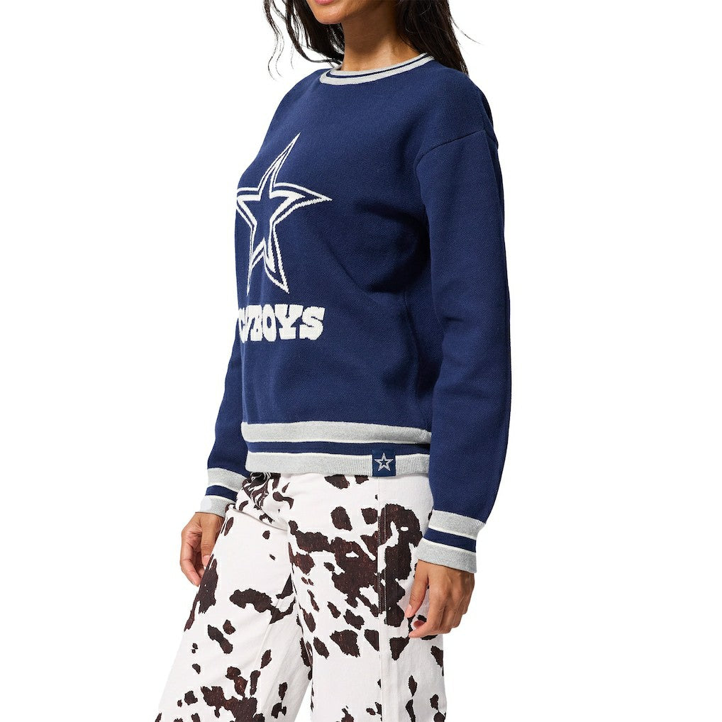 Dallas Cowboys Terez Unisex Logo Crew Neck Sweater Navy | NFL