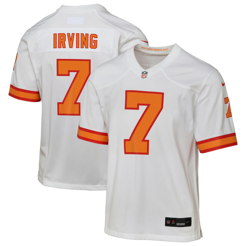 Bucky Irving '76 Tampa Bay Buccaneers Youth Game Jersey White | NFL