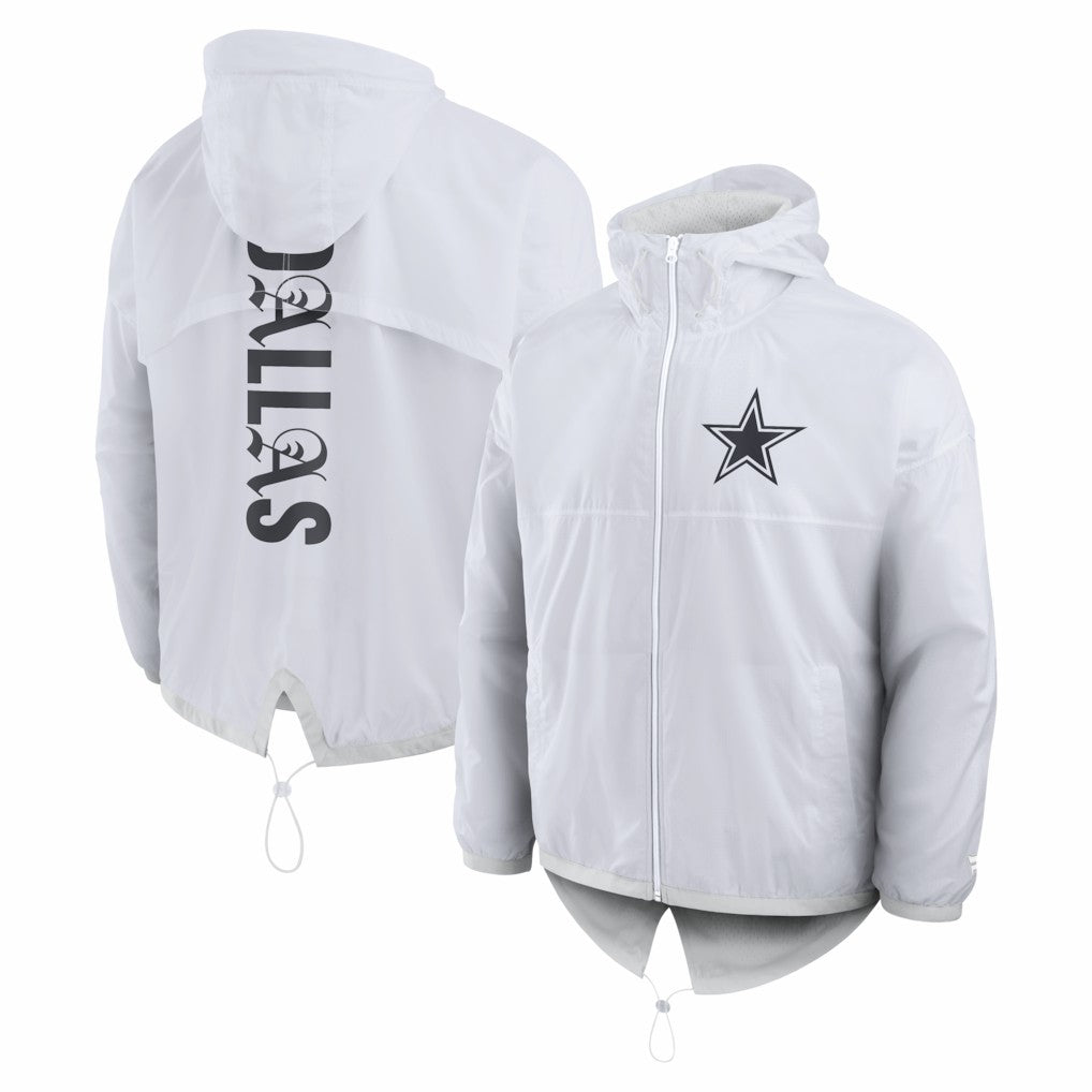 Dallas Cowboys Type Play Down Full-Zip Jacket White | Fanatics