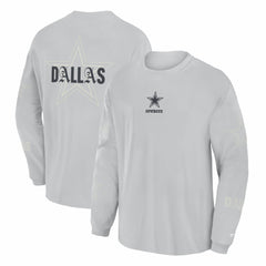 Dallas Cowboys Oversized Type Play Long Sleeve T-Shirt Gray | Fanatics
