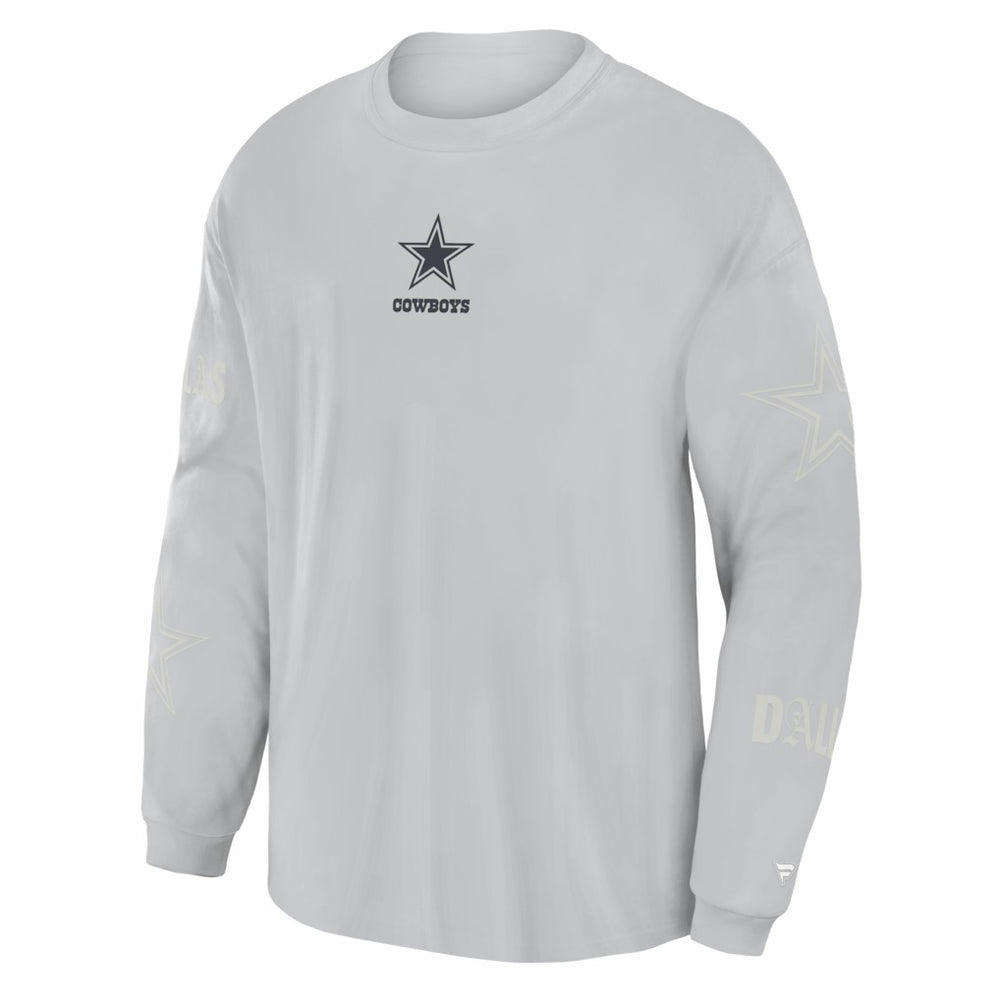 Dallas Cowboys Oversized Type Play Long Sleeve T-Shirt Gray | Fanatics