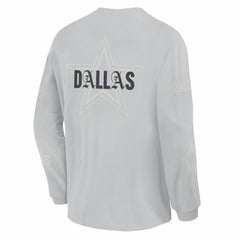 Dallas Cowboys Oversized Type Play Long Sleeve T-Shirt Gray | Fanatics