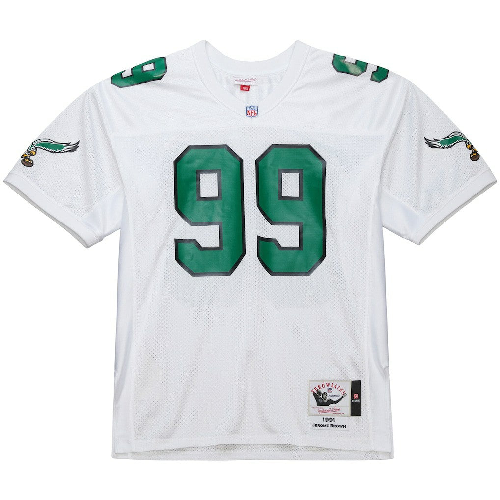 Jerome Brown Philadelphia Eagles 1991 Authentic Throwback Retired Player Jersey White | Mitchell & Ness