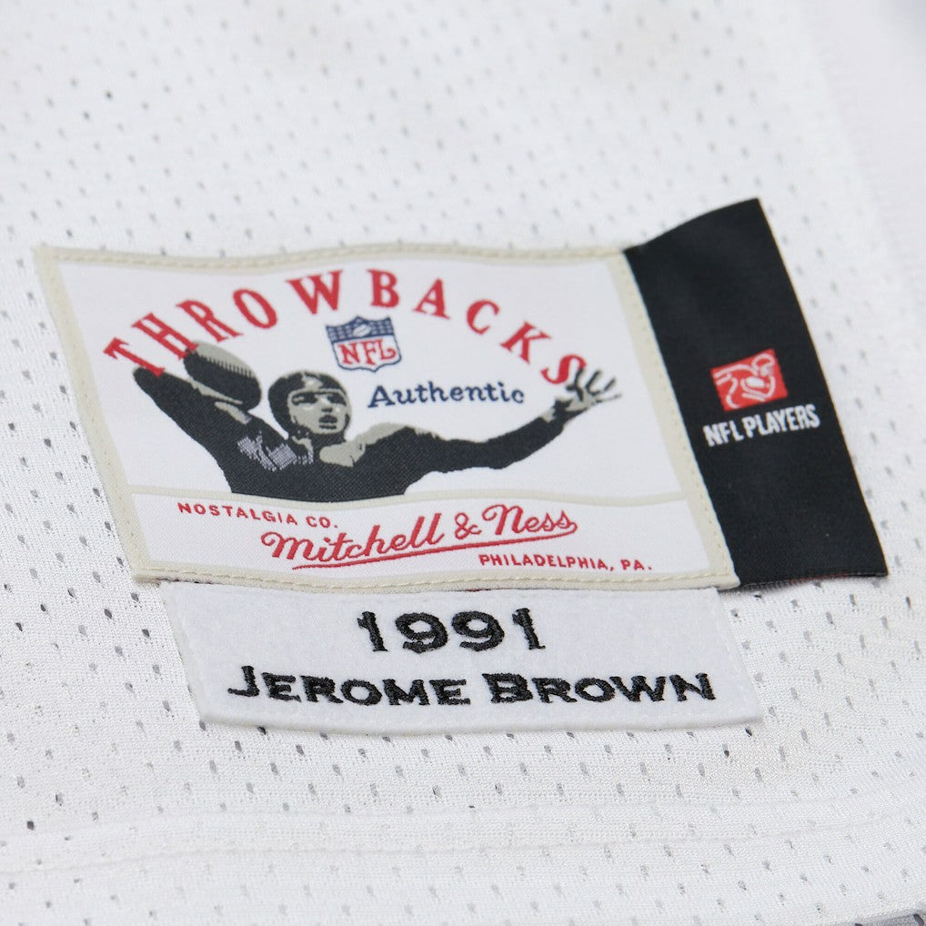 Jerome Brown Philadelphia Eagles 1991 Authentic Throwback Retired Player Jersey White | Mitchell & Ness