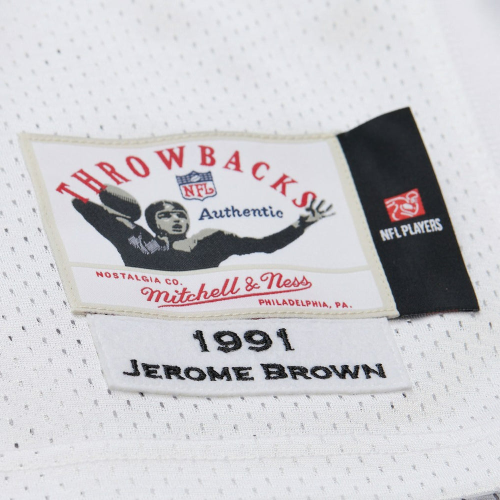Jerome Brown Philadelphia Eagles 1991 Authentic Throwback Retired Player Jersey White | Mitchell & Ness
