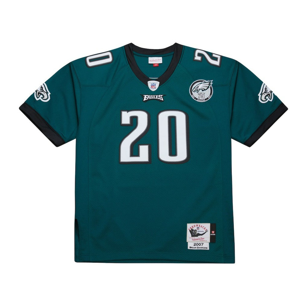 Brian Dawkins Philadelphia Eagles 2007 Authentic Throwback Retired Player Jersey Green | Mitchell & Ness