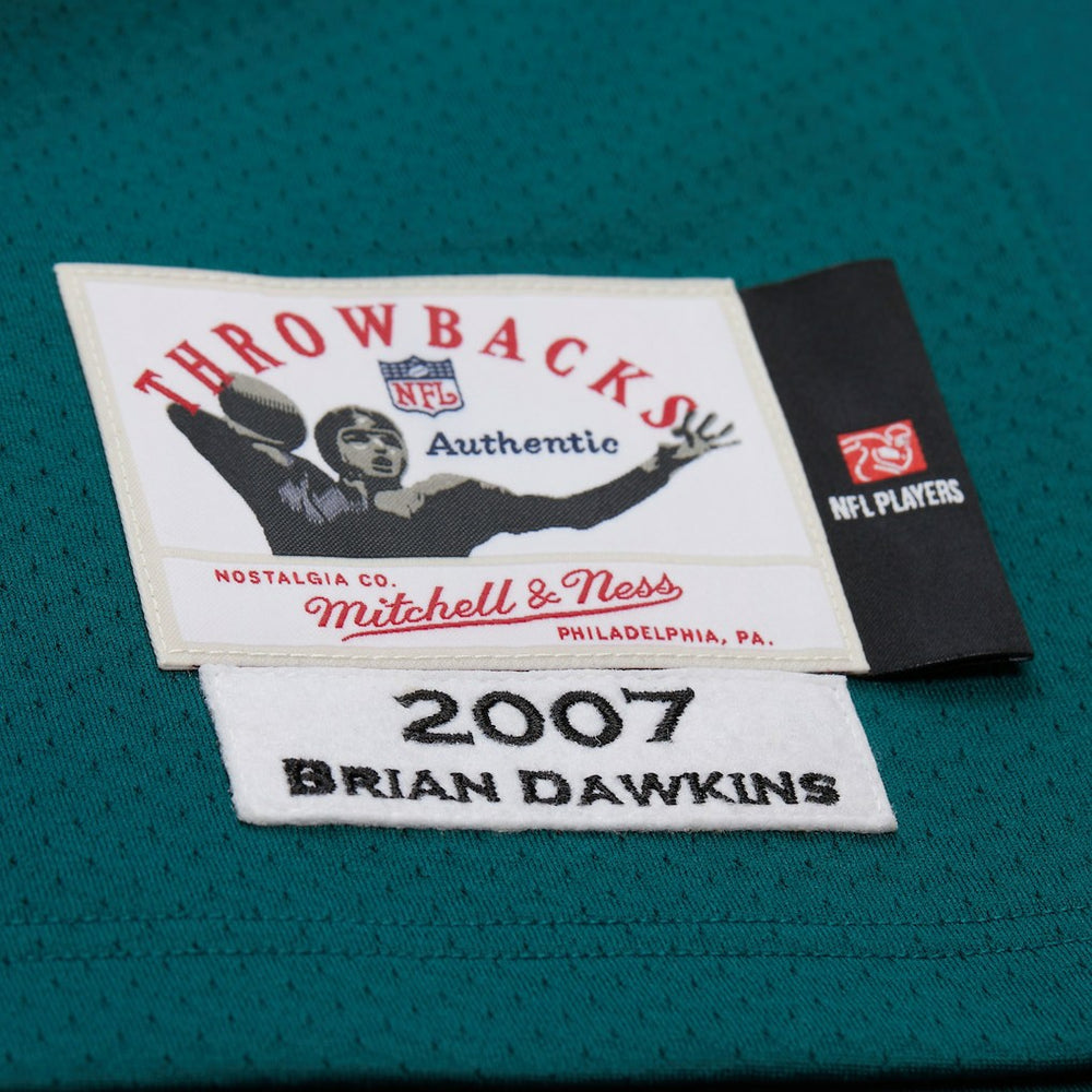 Brian Dawkins Philadelphia Eagles 2007 Authentic Throwback Retired Player Jersey Green | Mitchell & Ness