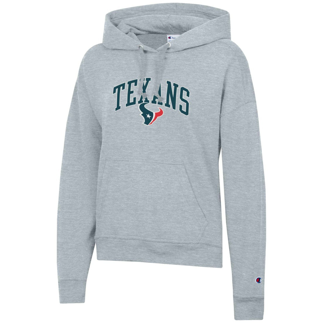 Houston Texans Champion Women's Powerblend Hoodie Heather Gray | NFL