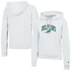 Miami Dolphins Champion Women's Powerblend Hoodie White | NFL