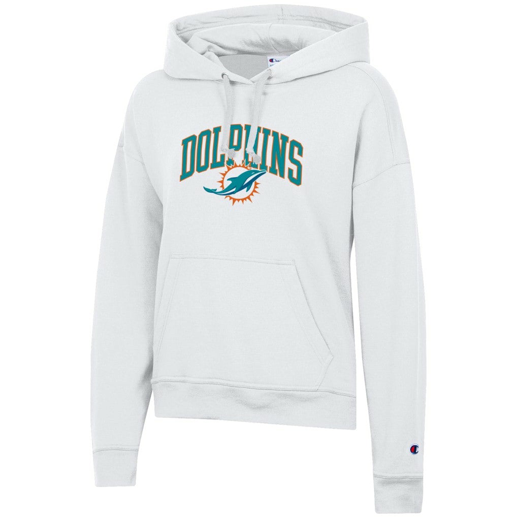 Miami Dolphins Champion Women's Powerblend Hoodie White | NFL
