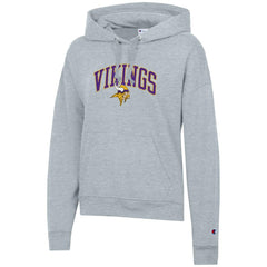 Minnesota Vikings Champion Women's Powerblend Hoodie Heather Gray | NFL