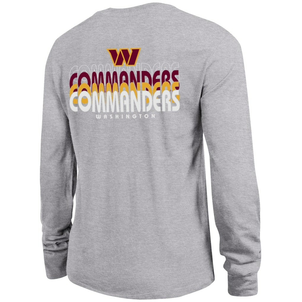 Washington Commanders Champion Women's Core Long-Sleeve T-Shirt Heather Gray | NFL