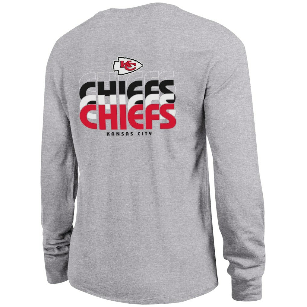 Kansas City Chiefs Champion Women's Core Long-Sleeve T-Shirt Heather Gray | NFL