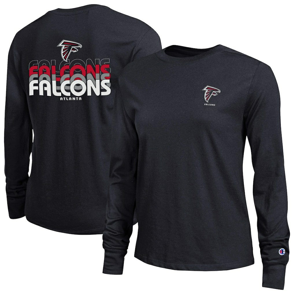 Atlanta Falcons Champion Women's Core Long-Sleeve T-Shirt Black | NFL