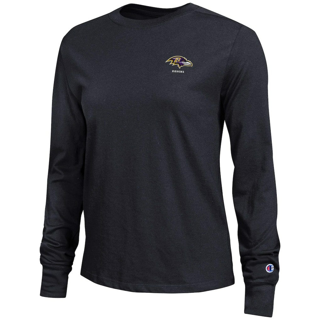 Baltimore Ravens Champion Women's Core Long-Sleeve T-Shirt Black | NFL