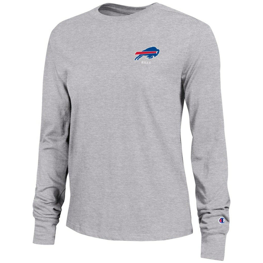 Buffalo Bills Champion Women's Core Long-Sleeve T-Shirt Heather Gray | NFL