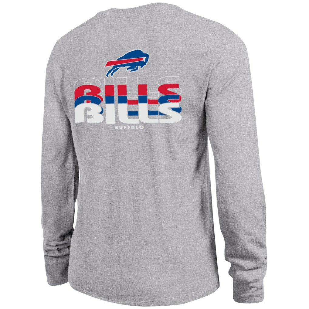 Buffalo Bills Champion Women's Core Long-Sleeve T-Shirt Heather Gray | NFL