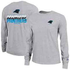 Carolina Panthers Champion Women's Core Long-Sleeve T-Shirt Heather Gray | NFL