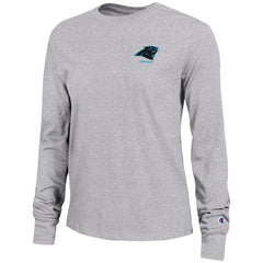 Carolina Panthers Champion Women's Core Long-Sleeve T-Shirt Heather Gray | NFL
