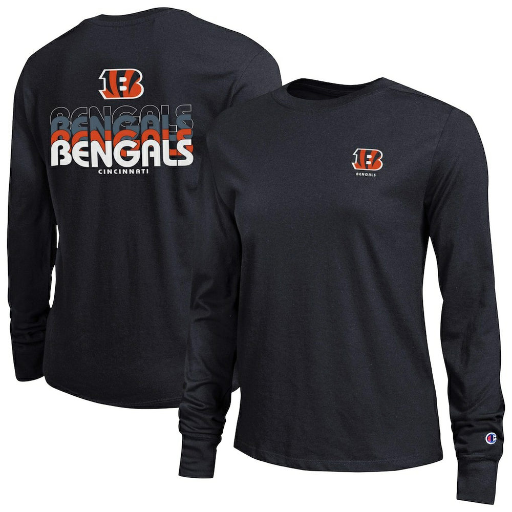 Cincinnati Bengals Champion Women's Core Long-Sleeve T-Shirt Black | NFL