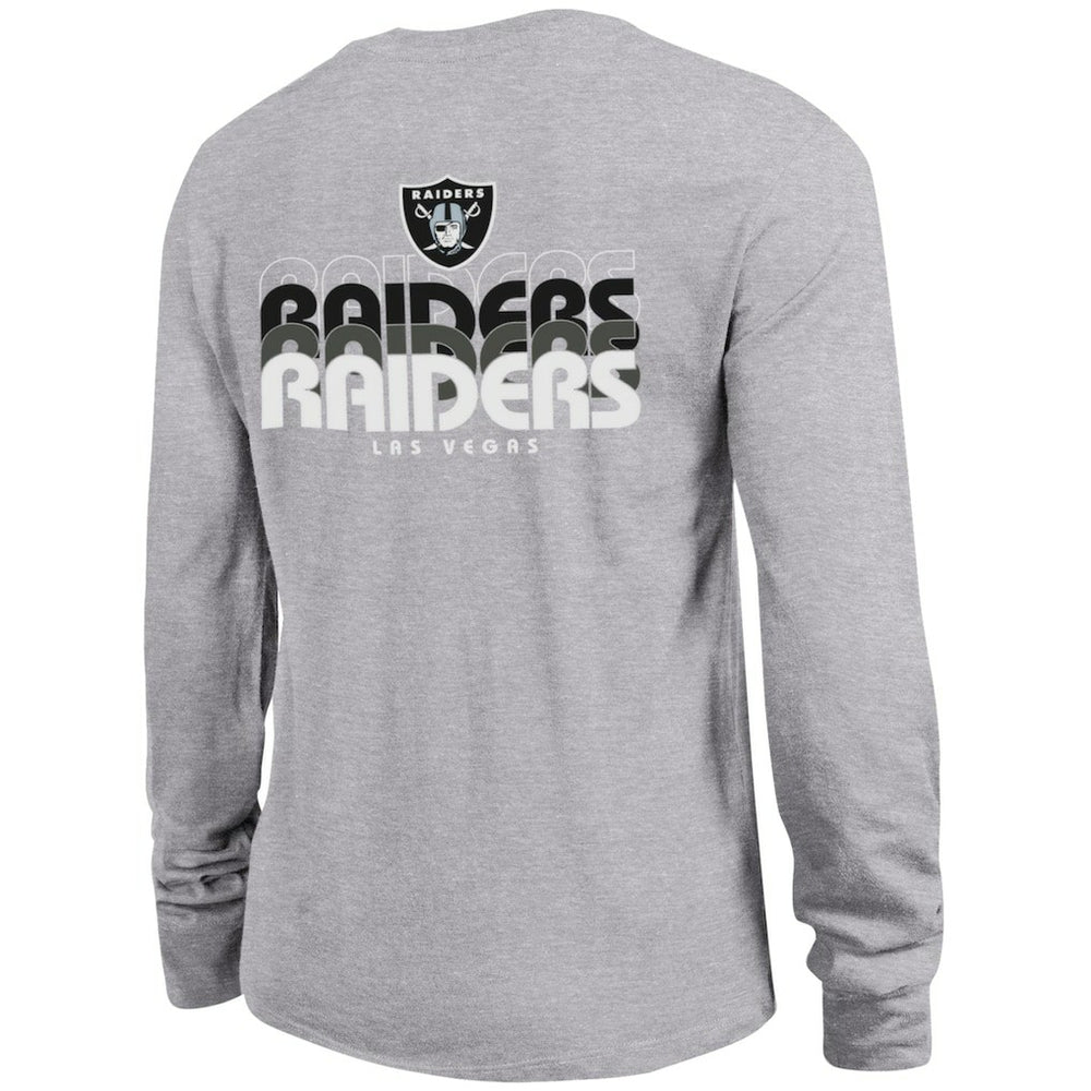 Las Vegas Raiders Champion Women's Core Long-Sleeve T-Shirt Heather Gray | NFL