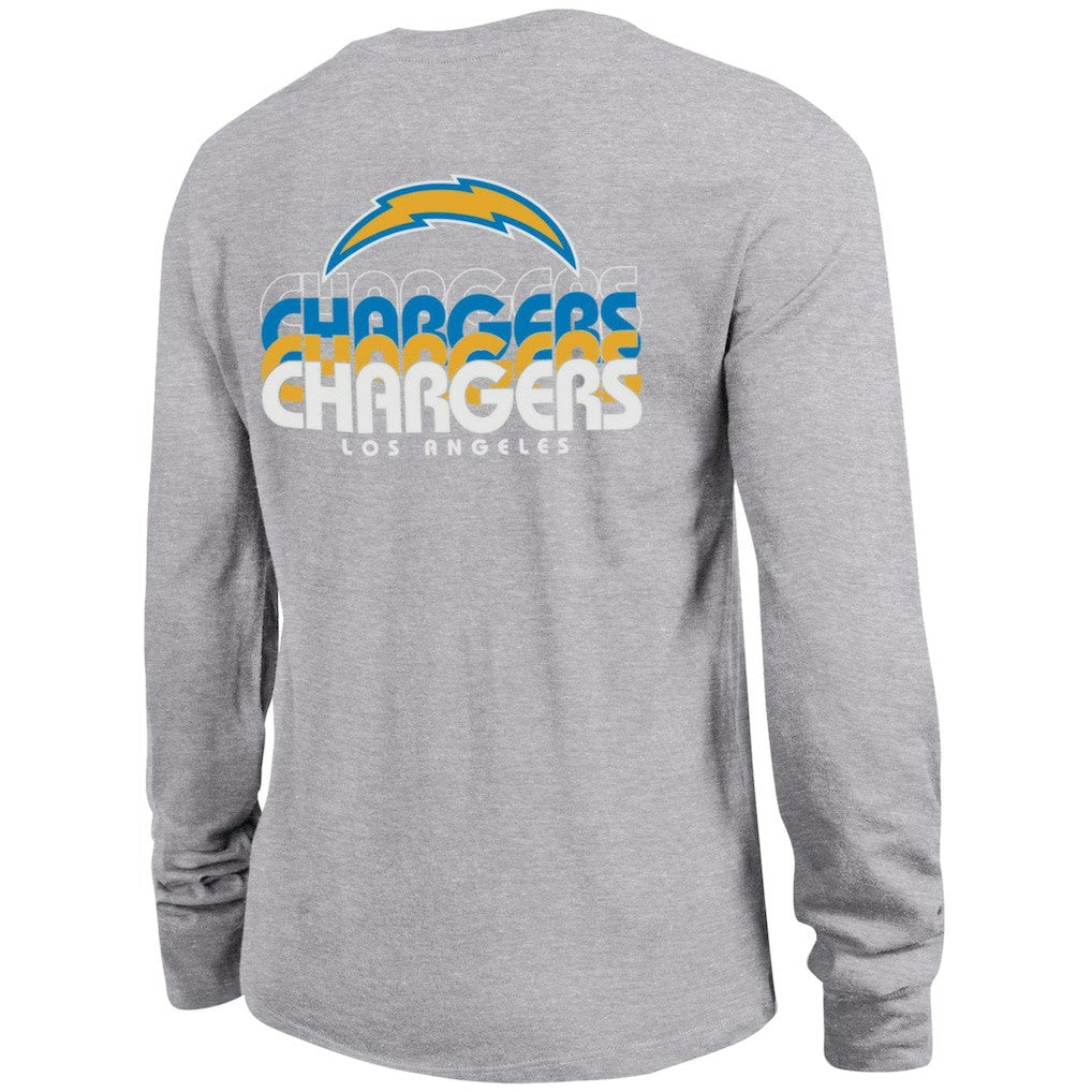 Los Angeles Chargers Champion Women's Core Long-Sleeve T-Shirt Heather Gray | NFL