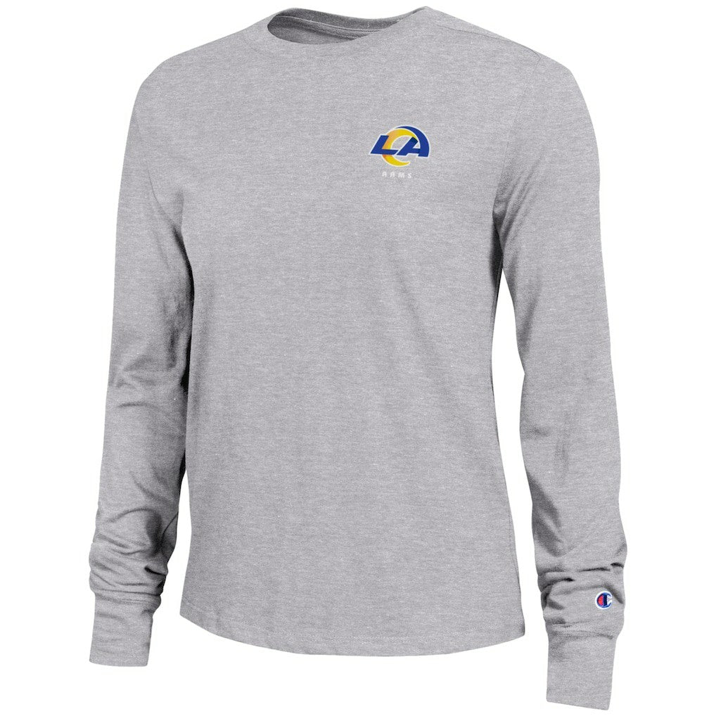 Los Angeles Rams Champion Women's Core Long-Sleeve T-Shirt Heather Gray | NFL