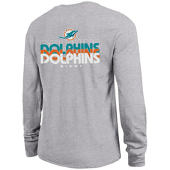 Miami Dolphins Champion Women's Core Long-Sleeve T-Shirt Heather Gray | NFL