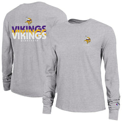 Minnesota Vikings Champion Women's Core Long-Sleeve T-Shirt Heather Gray | NFL