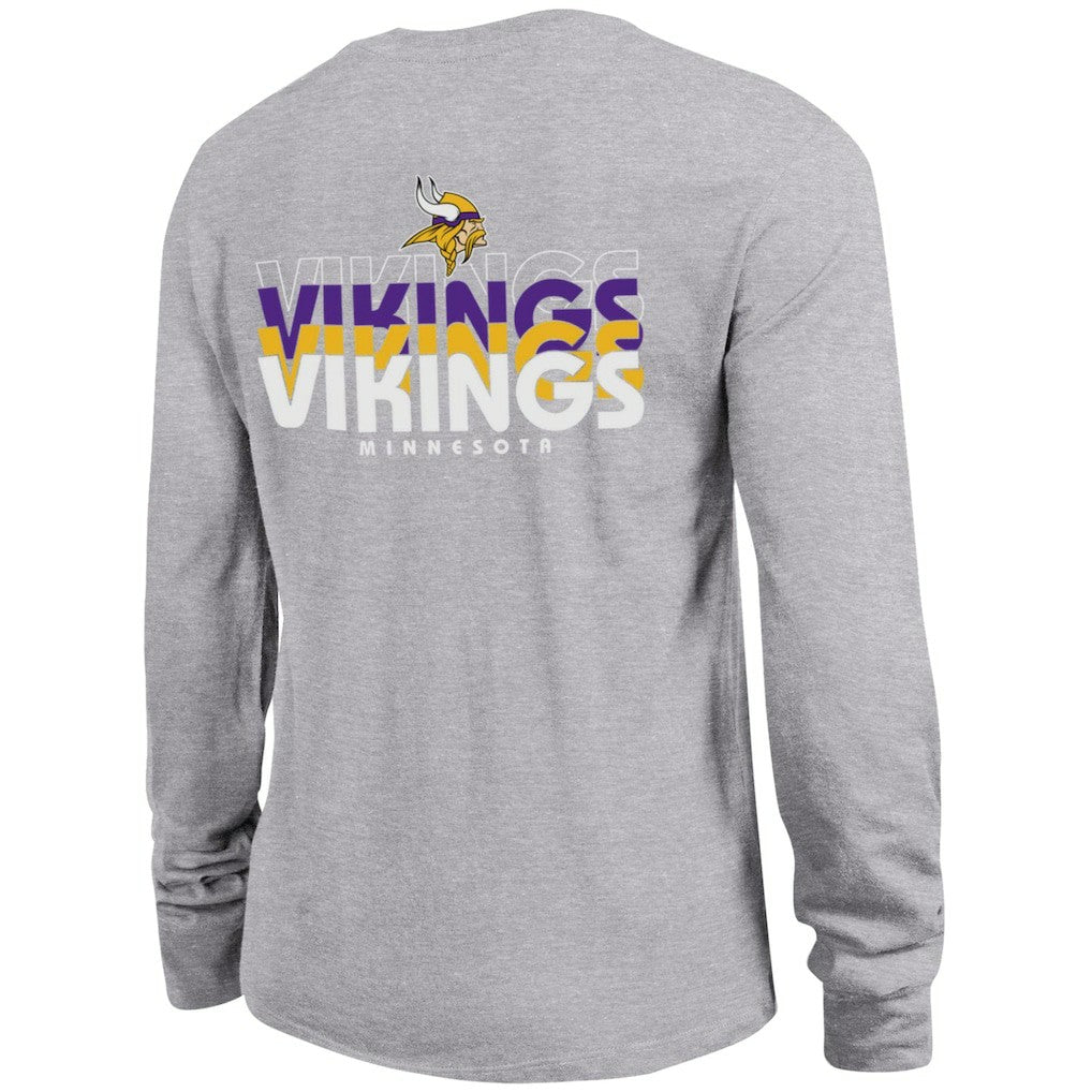 Minnesota Vikings Champion Women's Core Long-Sleeve T-Shirt Heather Gray | NFL