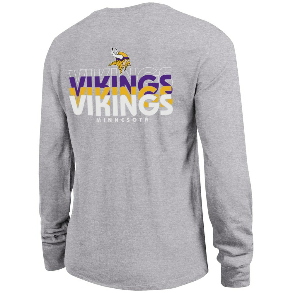 Minnesota Vikings Champion Women's Core Long-Sleeve T-Shirt Heather Gray | NFL