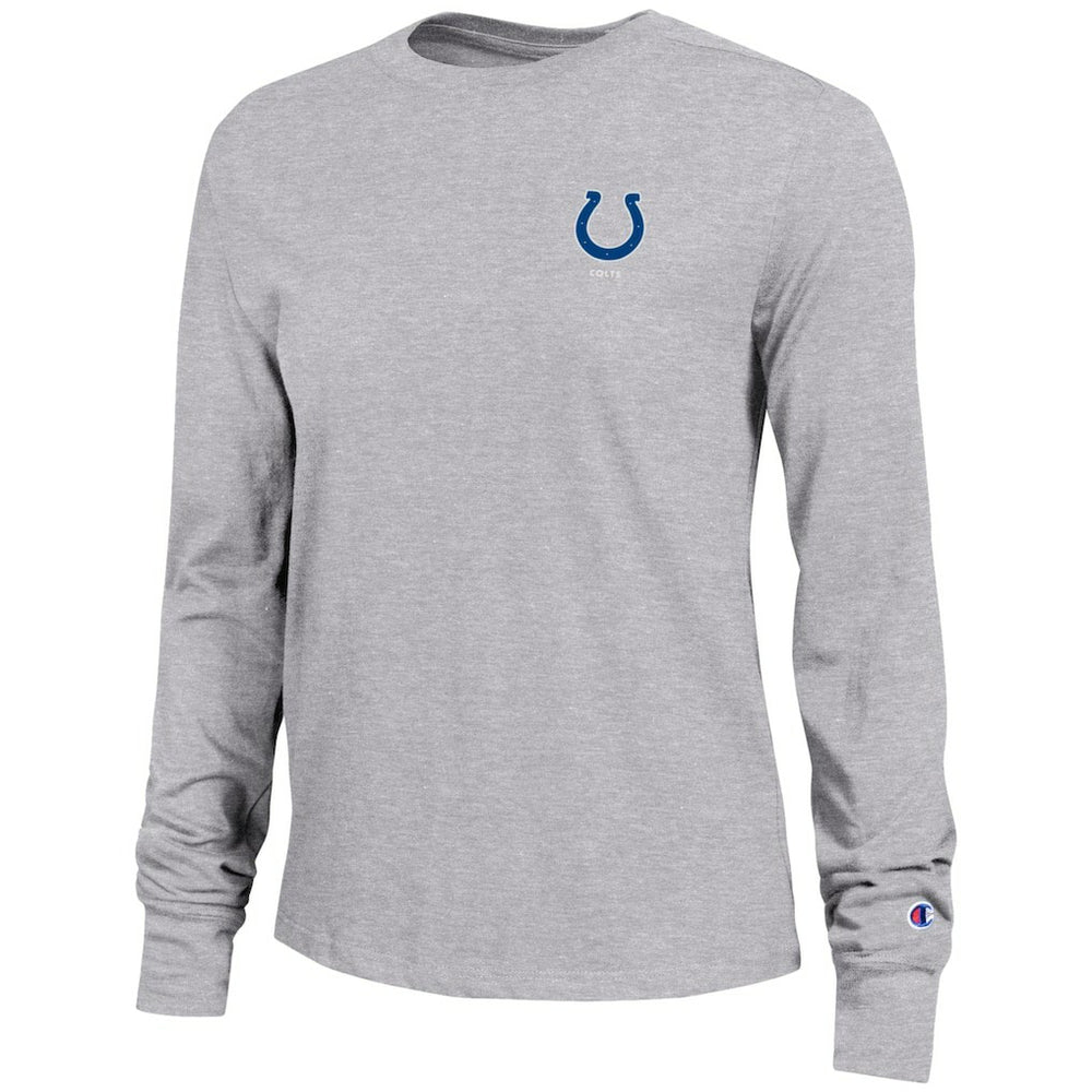 Indianapolis Colts Champion Women's Core Long-Sleeve T-Shirt Heather Gray | NFL