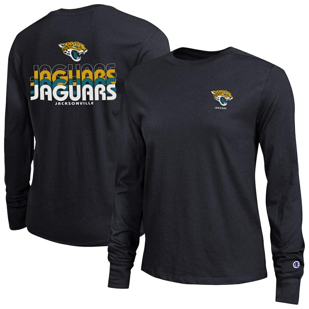 Jacksonville Jaguars Champion Women's Core Long-Sleeve T-Shirt Black | NFL