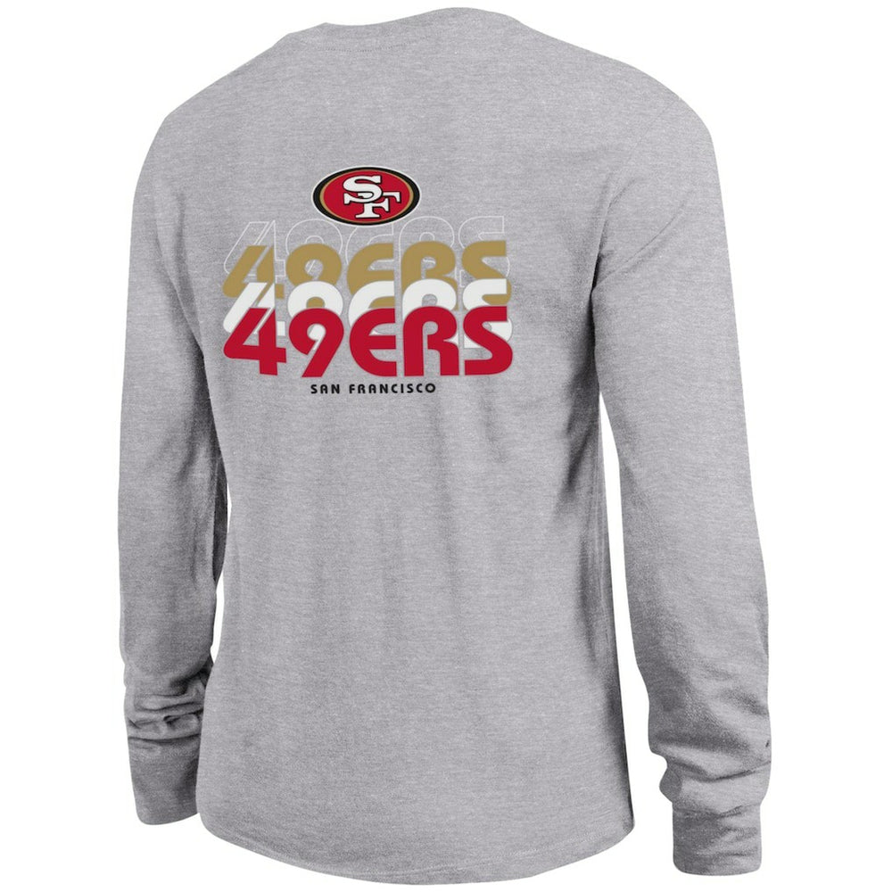 San Francisco 49ers Champion Women's Core Long-Sleeve T-Shirt Heather Gray | NFL