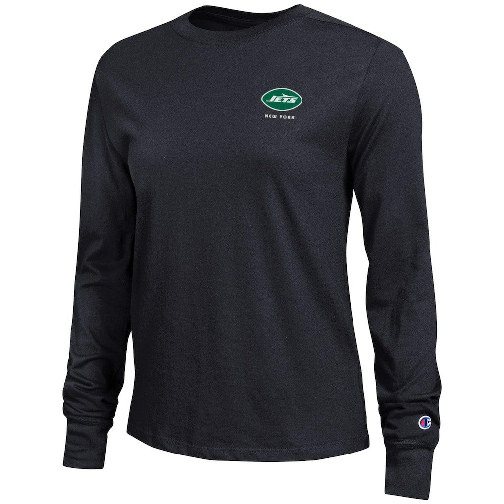 New York Jets Champion Women's Core Long-Sleeve T-Shirt Black | NFL