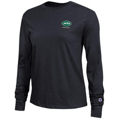 New York Jets Champion Women's Core Long-Sleeve T-Shirt Black | NFL