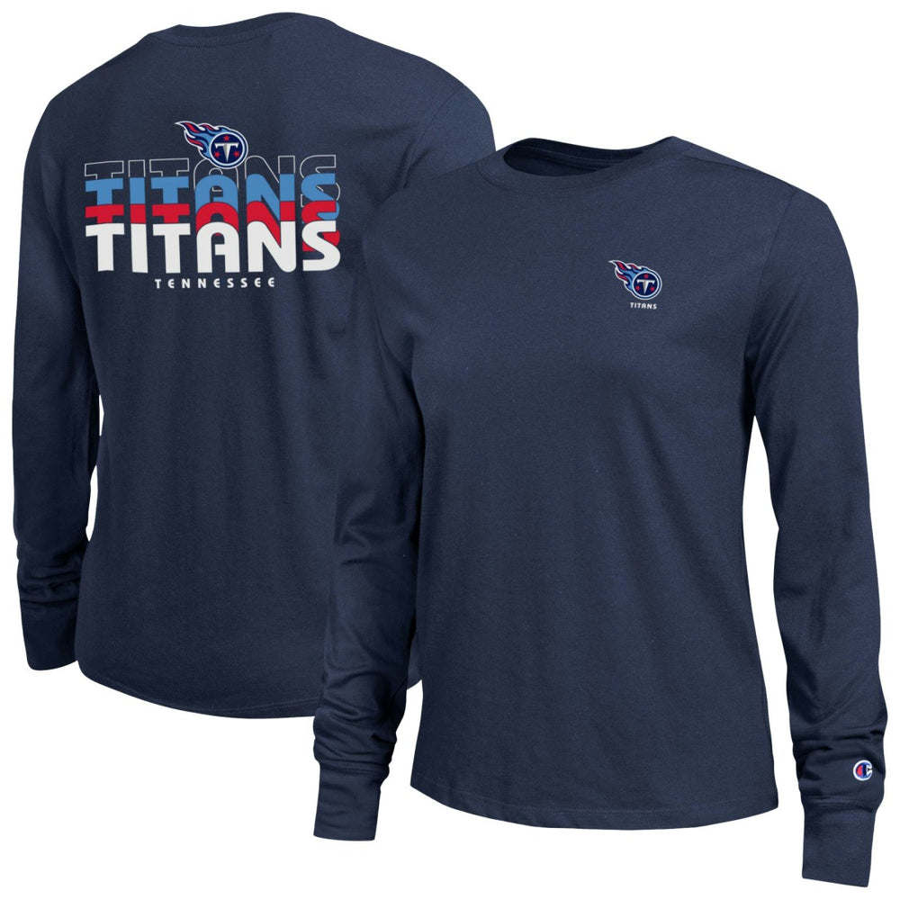 Tennessee Titans Champion Women's Core Long-Sleeve T-Shirt Navy | NFL
