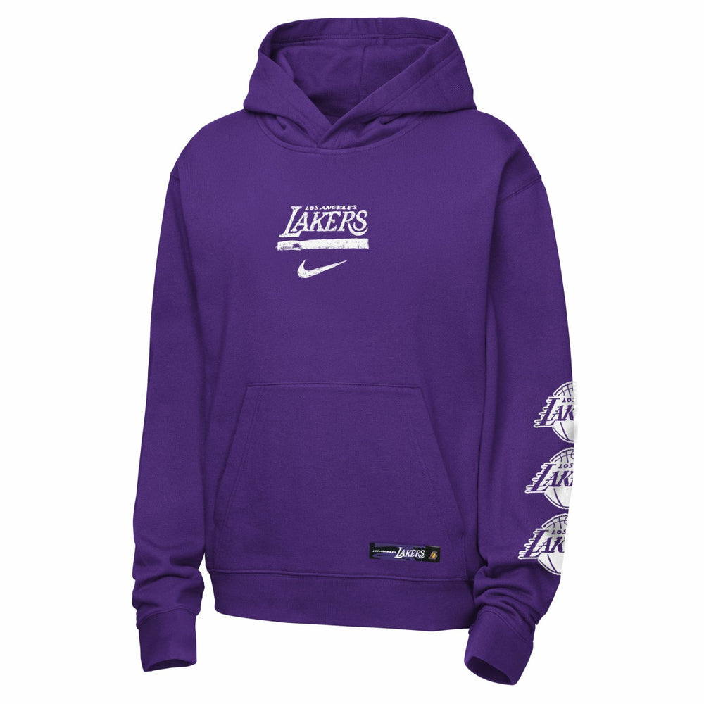 Los Angeles Lakers Youth Courtside Club Premiere Hoodie Purple - NBA