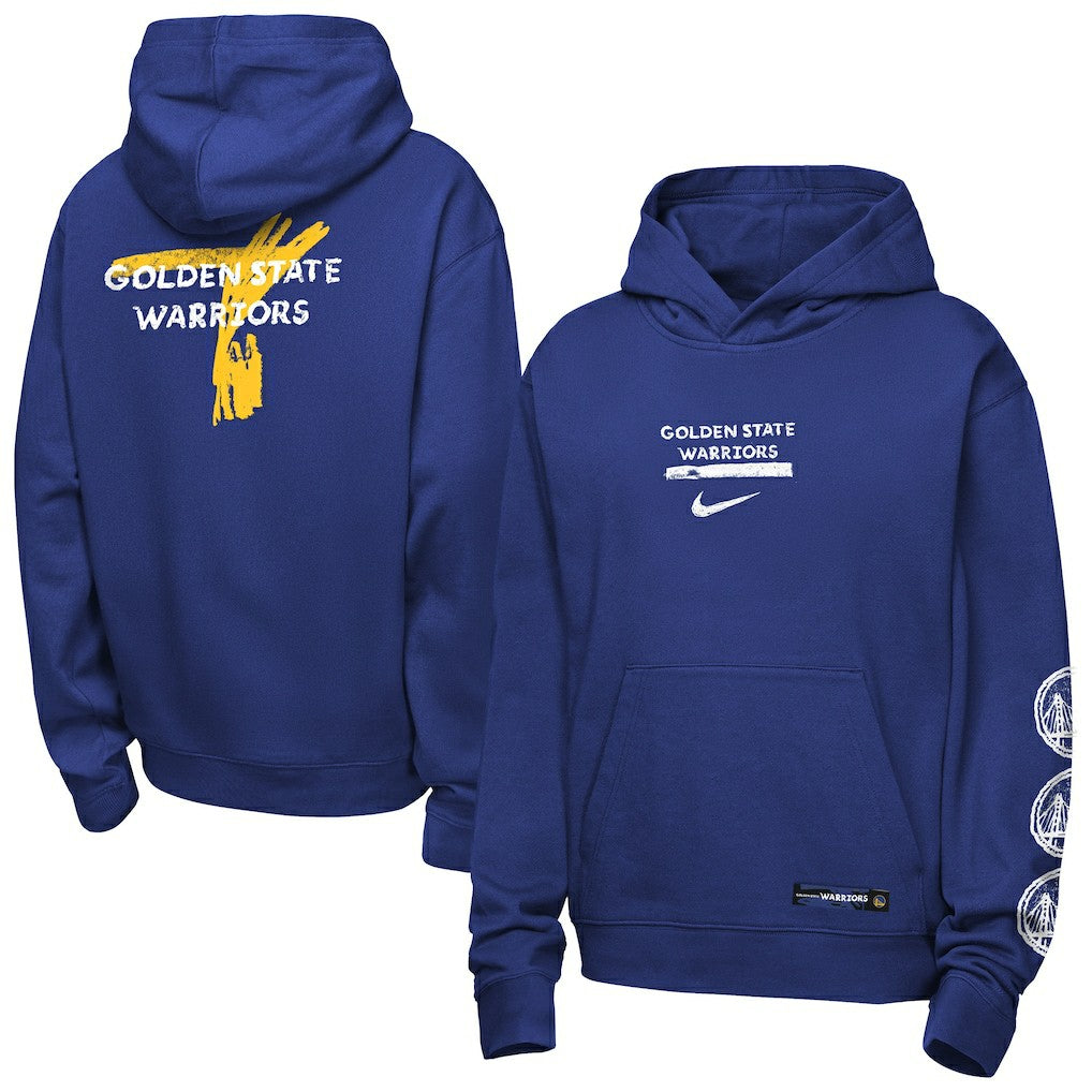 Golden State Warriors Youth Courtside Club Premiere Hoodie Royal - NBA