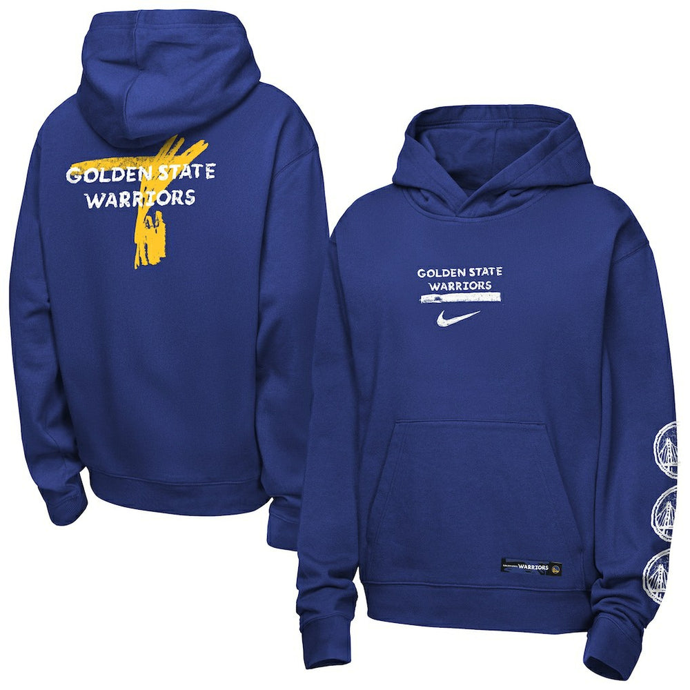 Golden State Warriors Youth Courtside Club Premiere Hoodie Royal - NBA