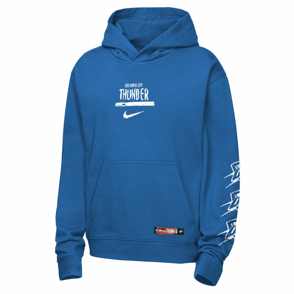Oklahoma City Thunder Youth Courtside Club Premiere Hoodie Blue - NBA