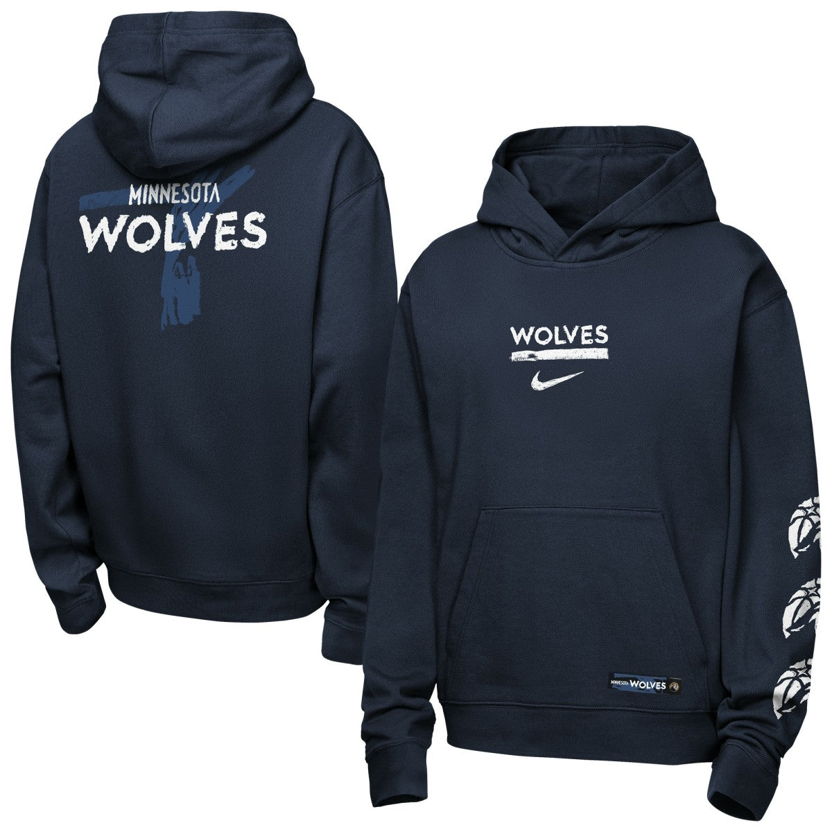 Minnesota Timberwolves Youth Courtside Club Premiere Hoodie Navy - NBA