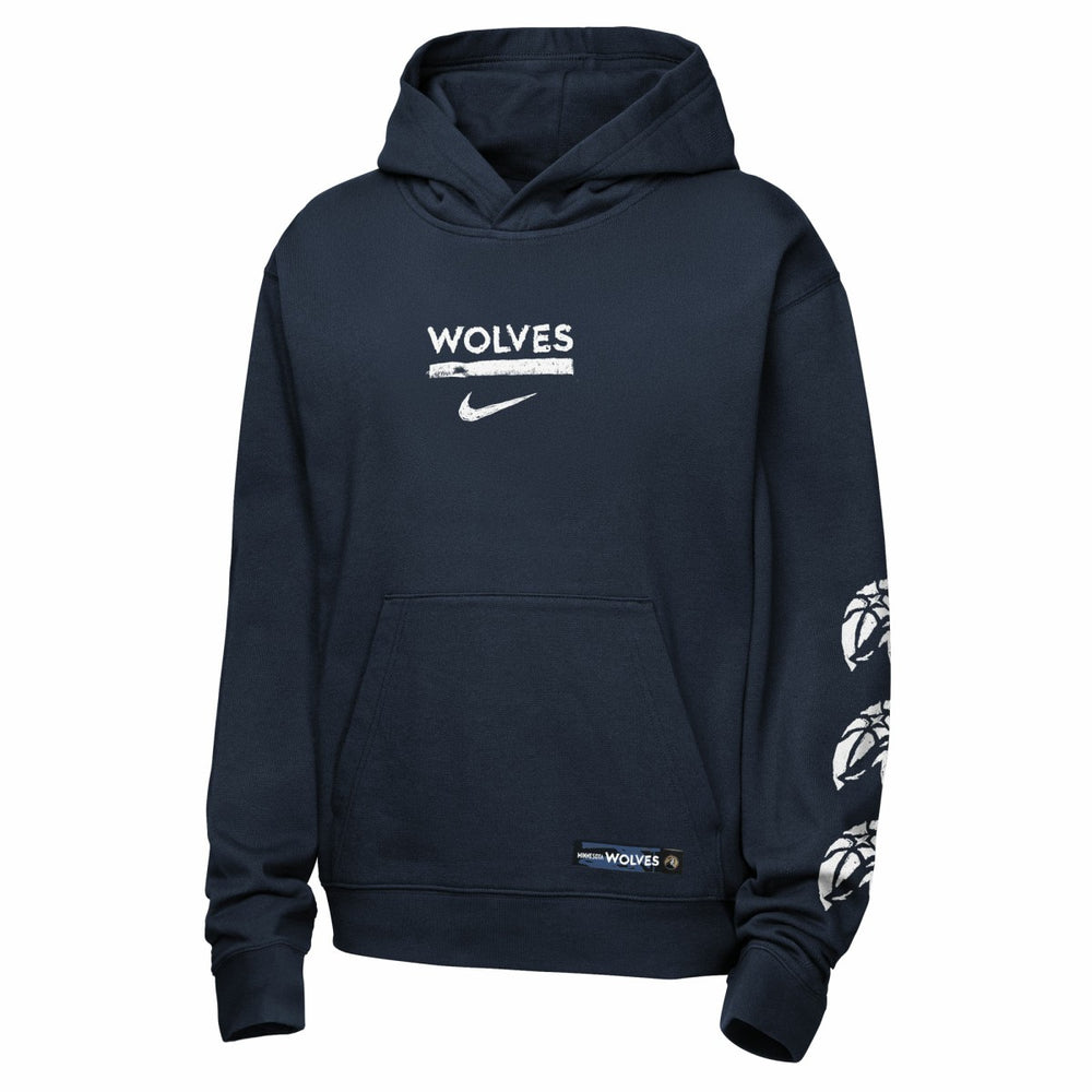 Minnesota Timberwolves Youth Courtside Club Premiere Hoodie Navy - NBA