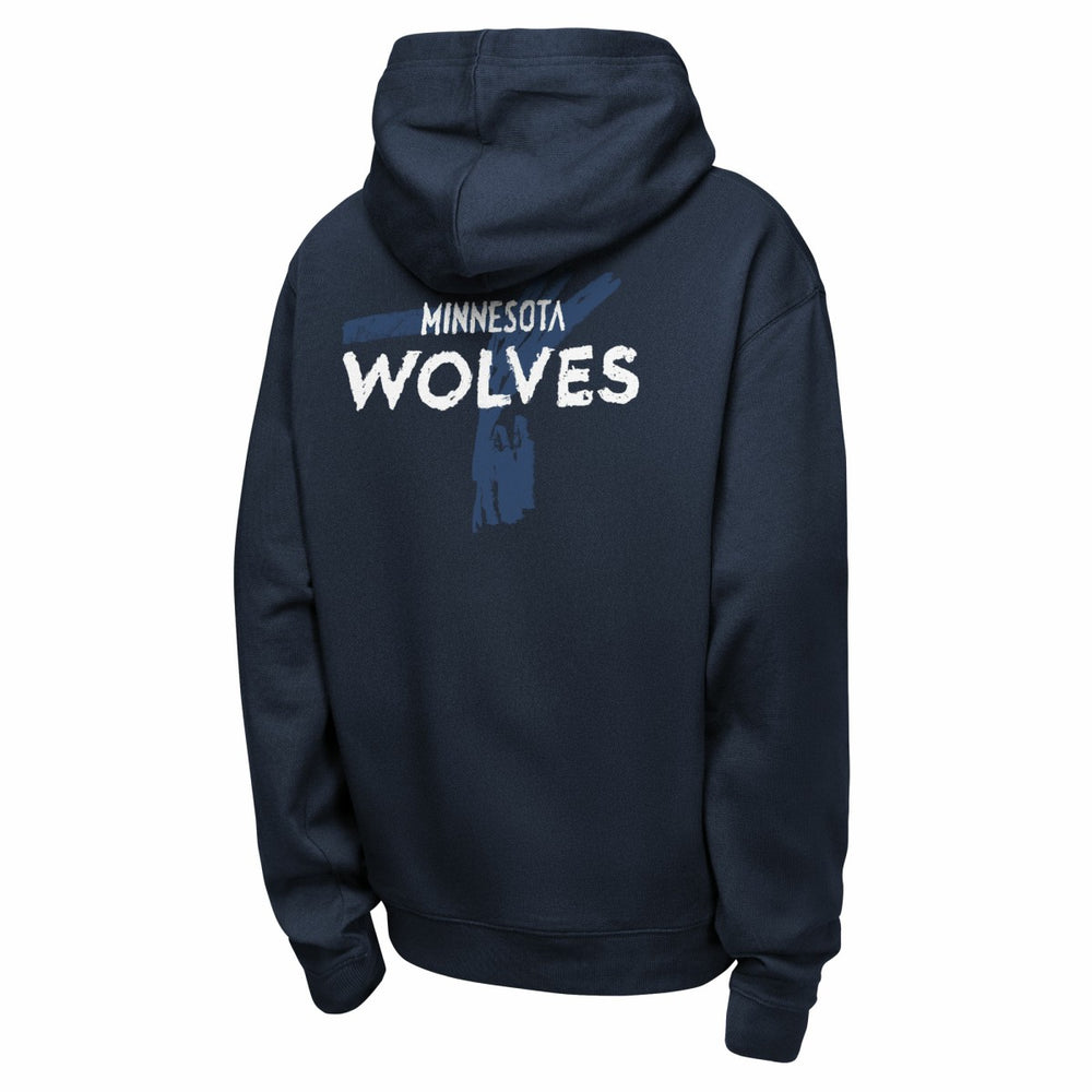 Minnesota Timberwolves Youth Courtside Club Premiere Hoodie Navy - NBA