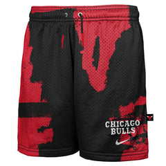Chicago Bulls Youth Courtside Pro Shot Dri-FIT Mesh Practice Shorts Black/Red - NBA
