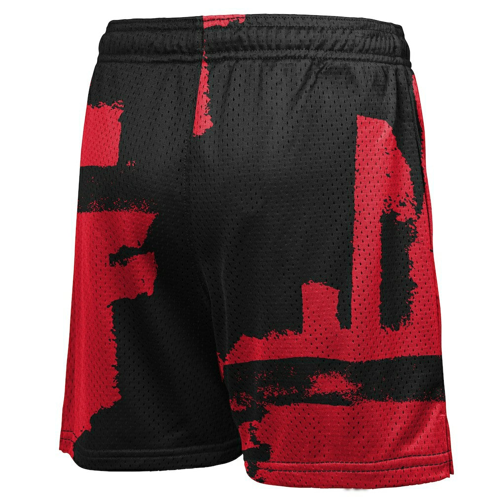 Chicago Bulls Youth Courtside Pro Shot Dri-FIT Mesh Practice Shorts Black/Red - NBA