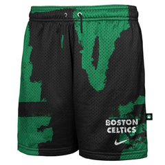 Boston Celtics Youth Courtside Pro Shot Dri-FIT Mesh Practice Shorts Black/Kelly Green - NBA