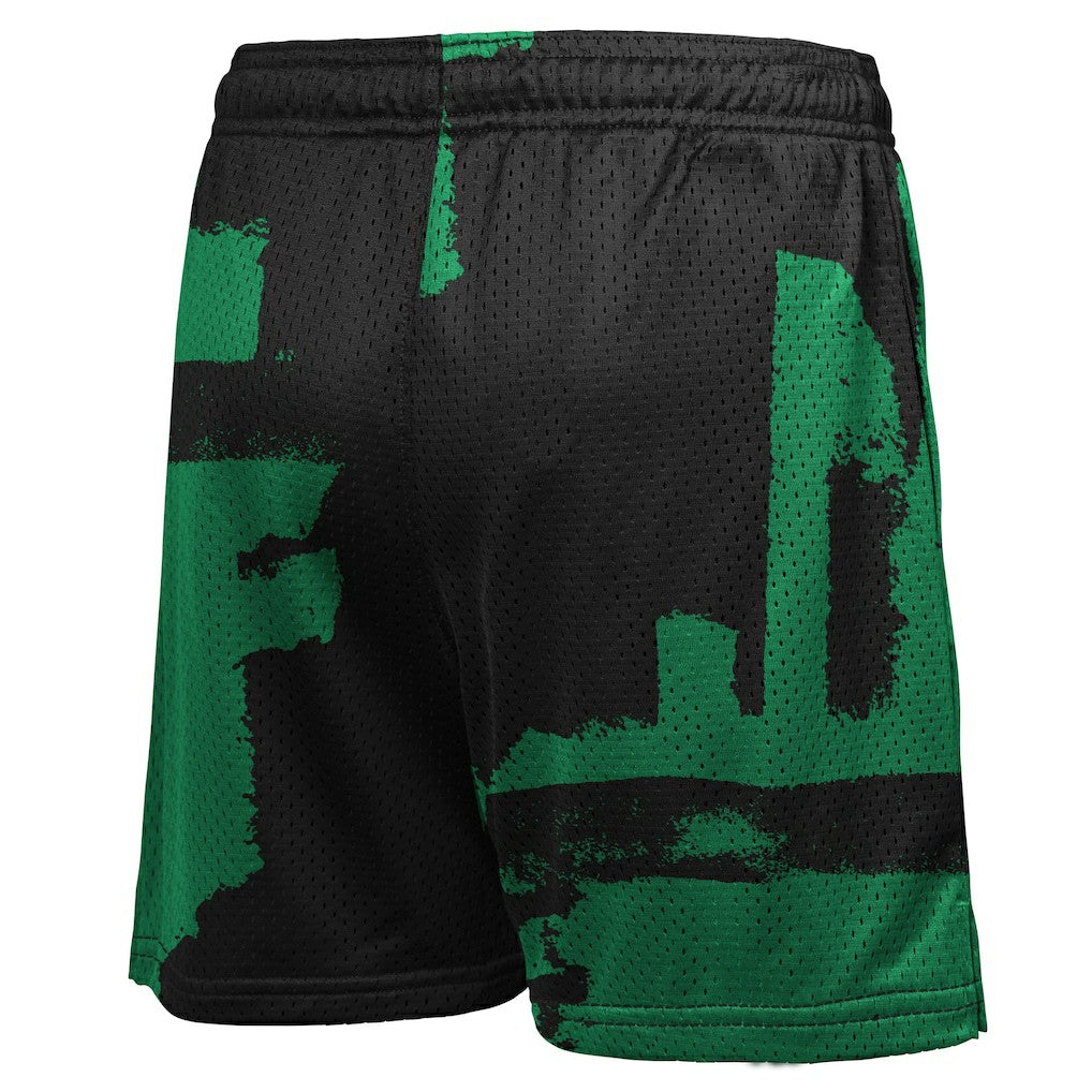 Boston Celtics Youth Courtside Pro Shot Dri-FIT Mesh Practice Shorts Black/Kelly Green - NBA